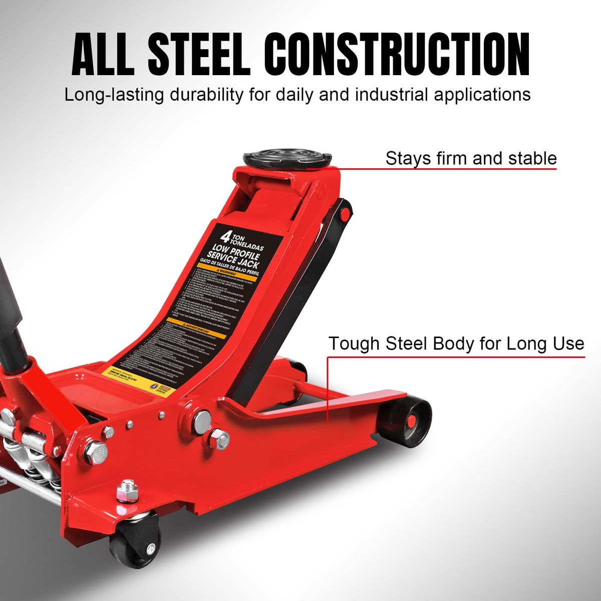 4 Ton Hydraulic Low Profile Floor Jack J3428