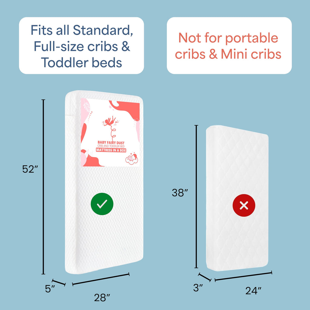 2-in-1 Crib & Toddler Mattress F641313