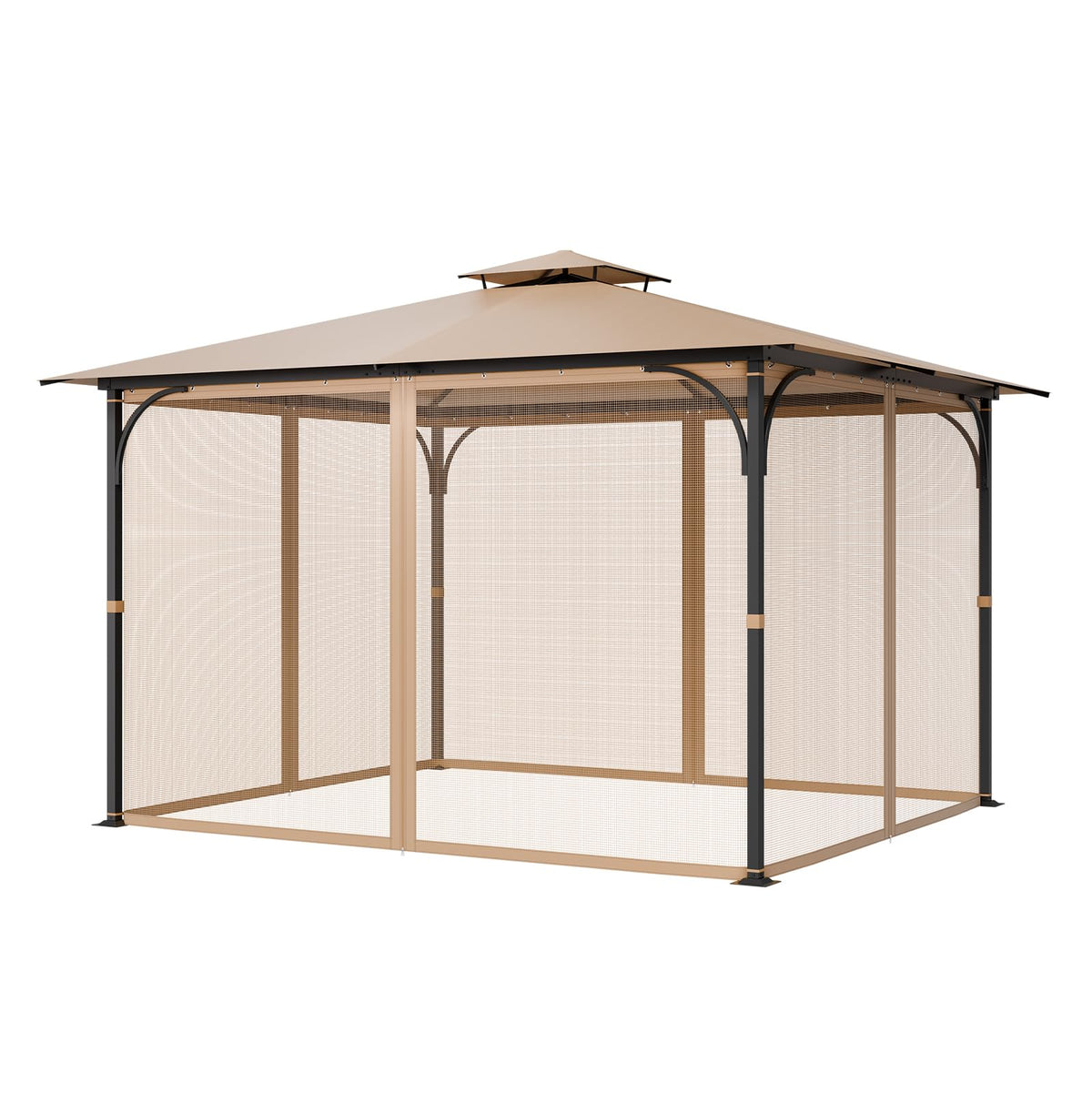 10 x 12 x 7 FT Gazebo Netting Replacement 4-Panel Sidewall Mesh Net W9630