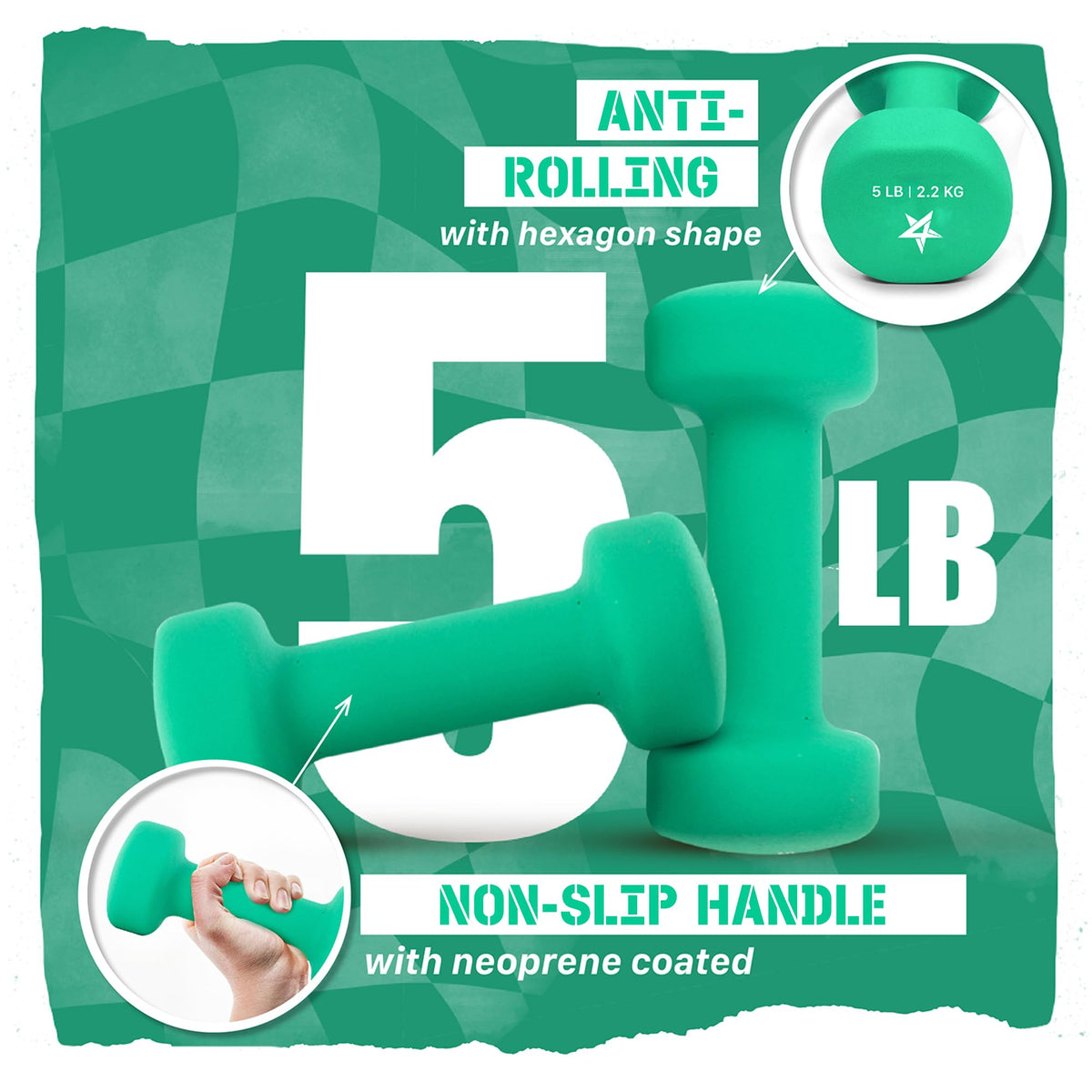 Neoprene Coated Dumbbell Hand Weight Sets of 2 H9549