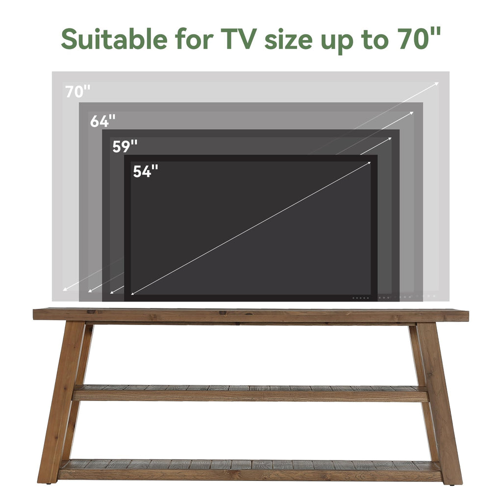 63" Solid Wood TV Stand R57687