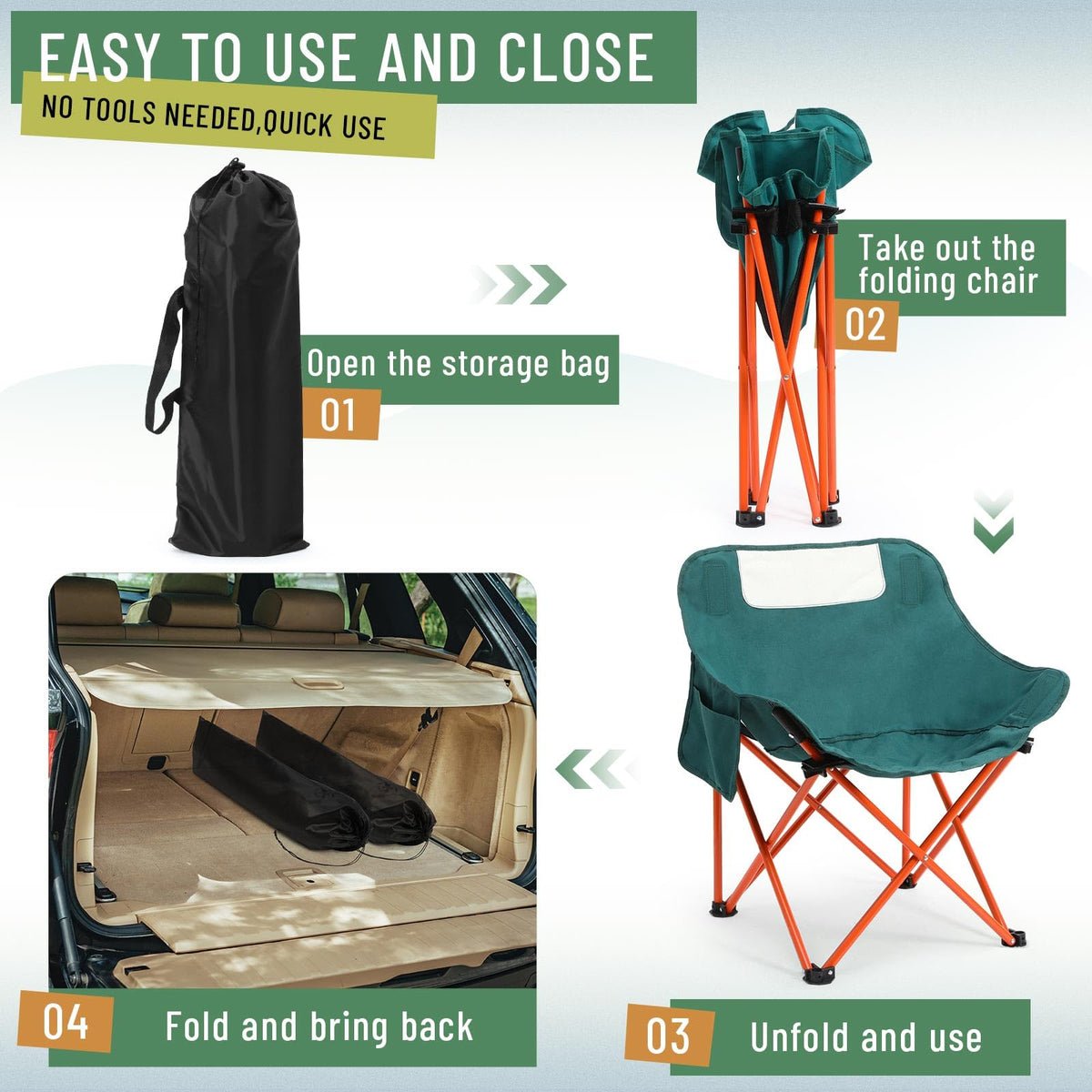 2 Pack Folding Camping Chairs C74199