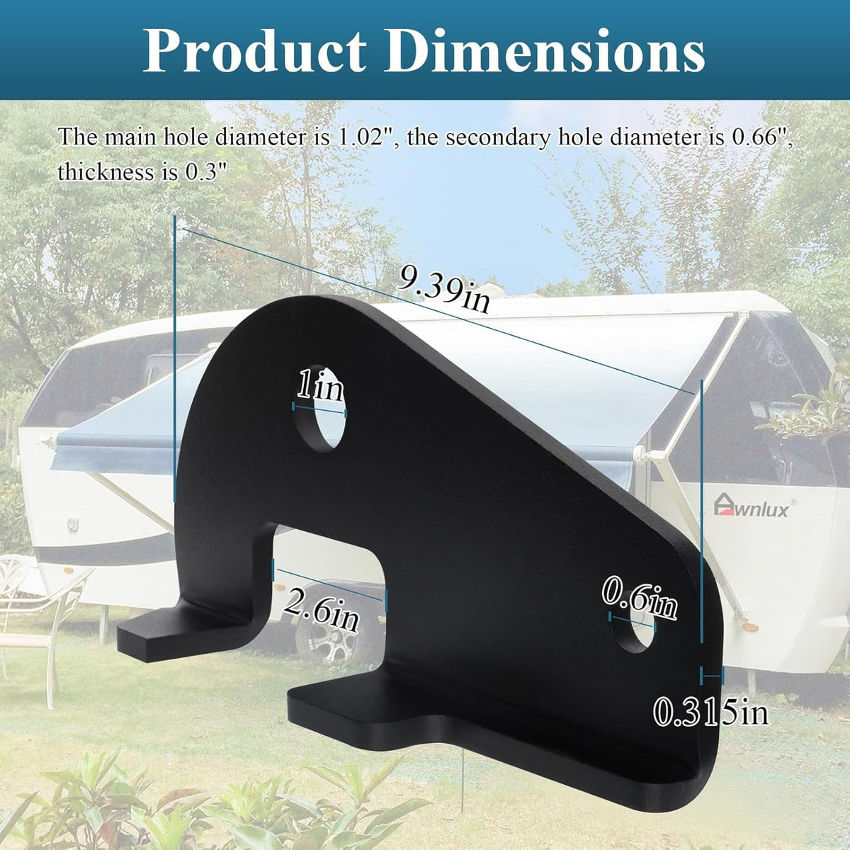 Anti Sway Trailer Hitch Adapter for 2" Square Ball Mounts J7860