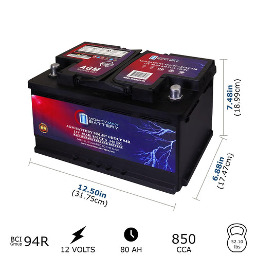 12V 80AH 850 CCA Replacement Battery S23938