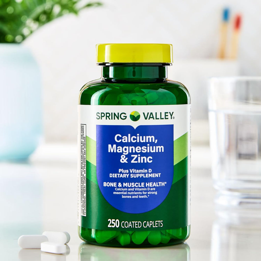 Calcium Magnesium Zinc Plus Vitamin D3 Caplets 250 Ct K185836