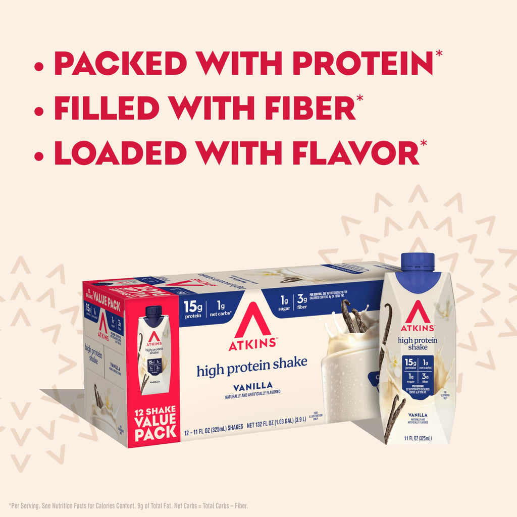 Vanilla High Protein Shake 12 Count S24720
