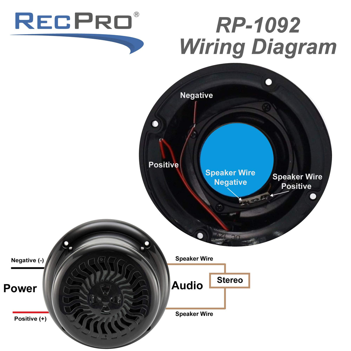 2 Pack 5.25" Black Flush Mount Speakers F74956