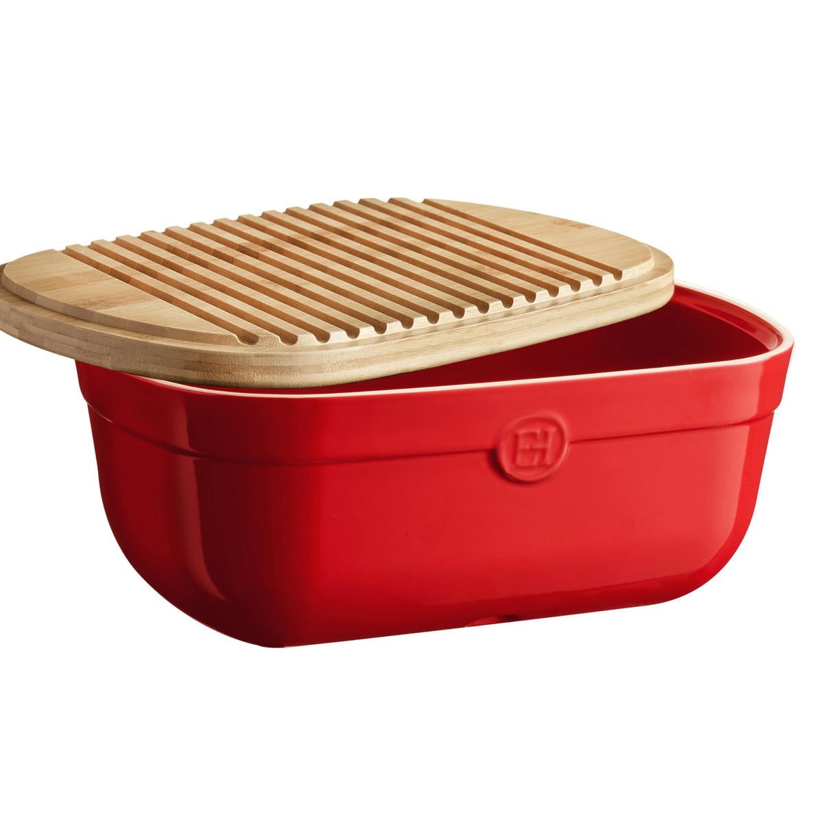 Ceramic Bread Box 14"x 9.85"x 6" Burgundy T758