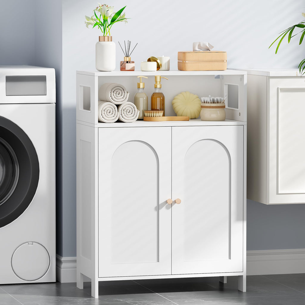 Bathroom Storage Cabinet with Adjustable Shelf & Doors U2112