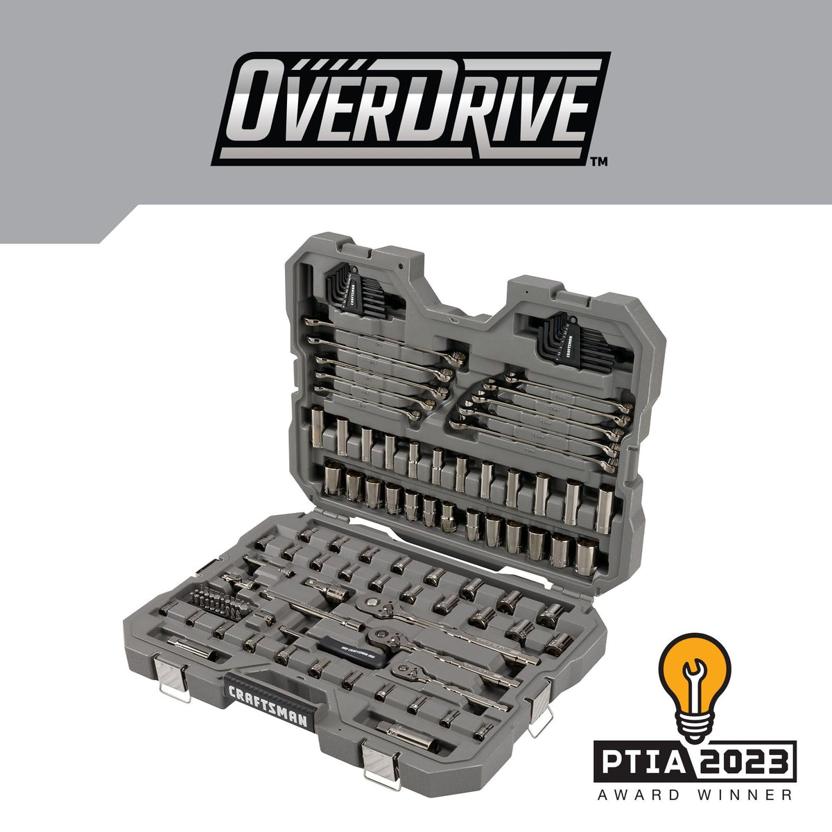 121-Piece Gunmetal Chrome Mechanics Tool Set with Hard Case R742
