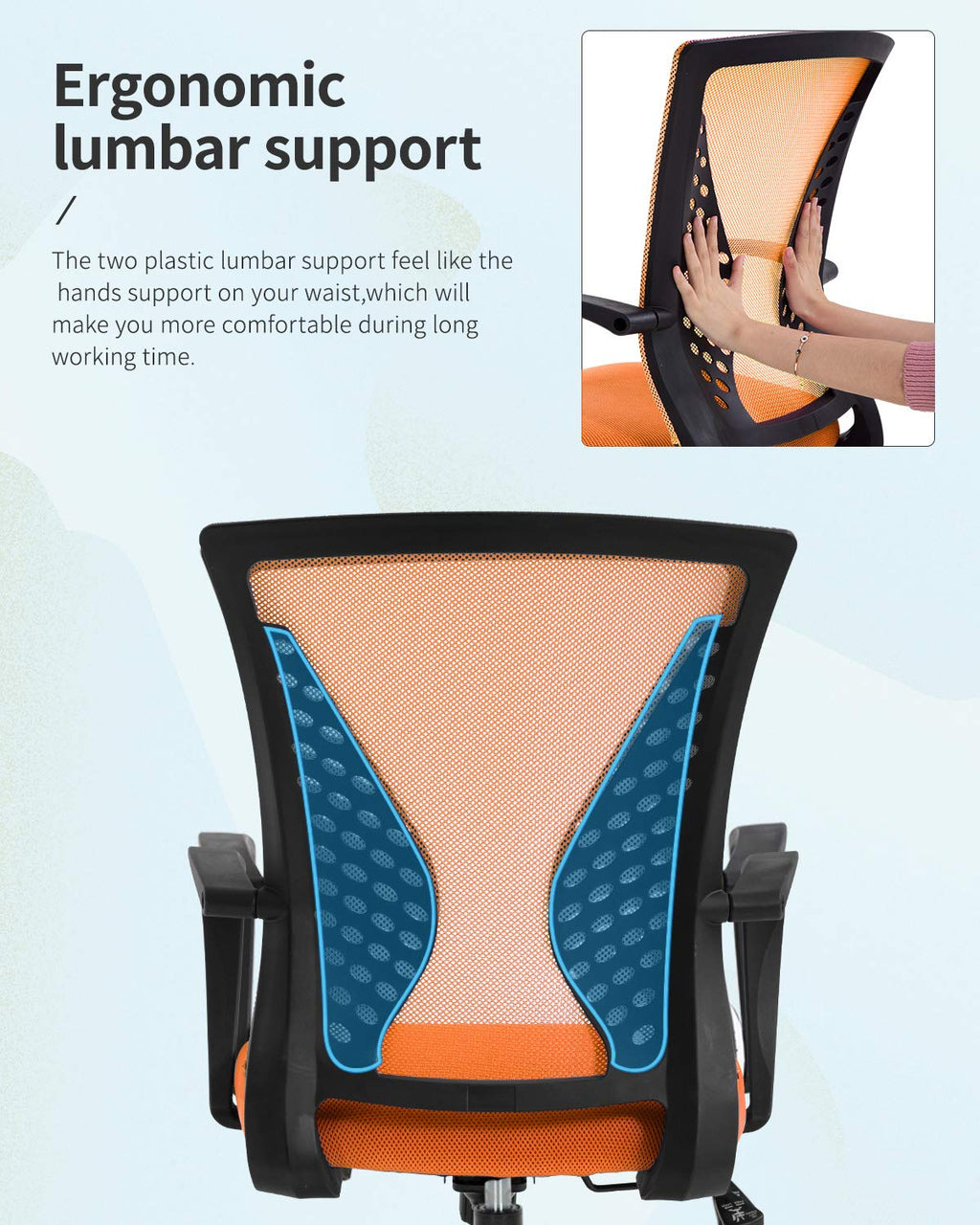 Mid Back Office Chair with Lumbar Support Y938177