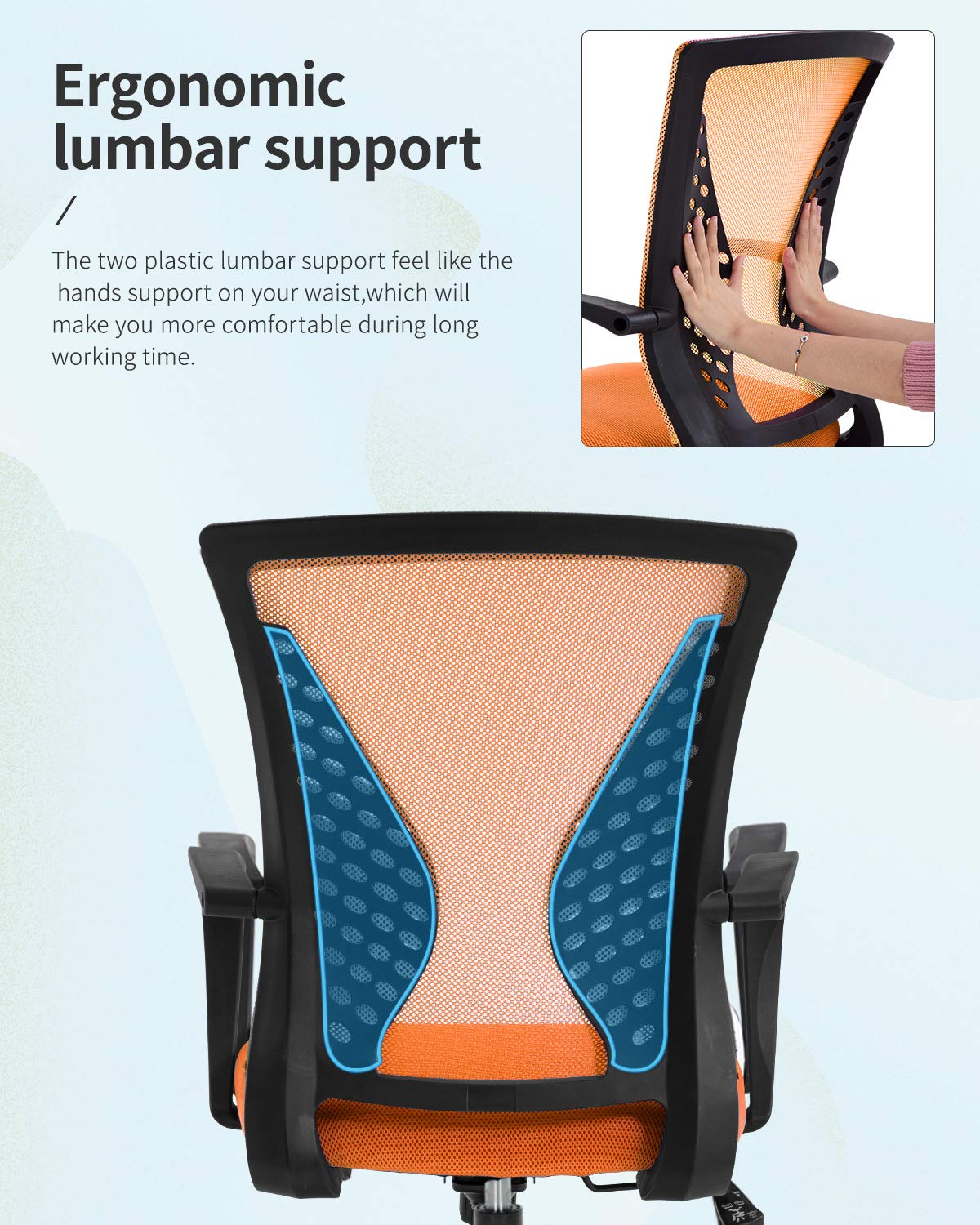 Mid Back Office Chair with Lumbar Support Y938177