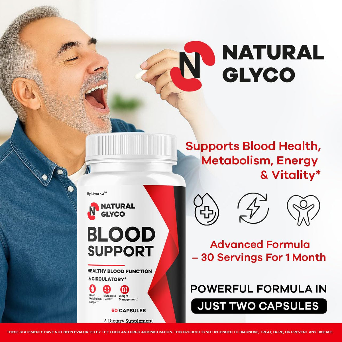 Natural Glycogen Supplement Capsules 180 Capsules O9692
