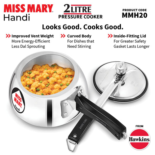 2 Litre Aluminium Pressure Cooker U6985