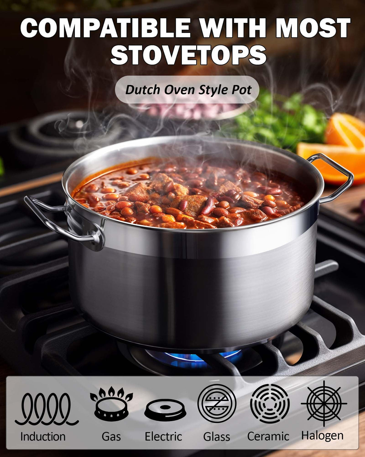 9 Quart Stainless Steel Stock Pot C84435