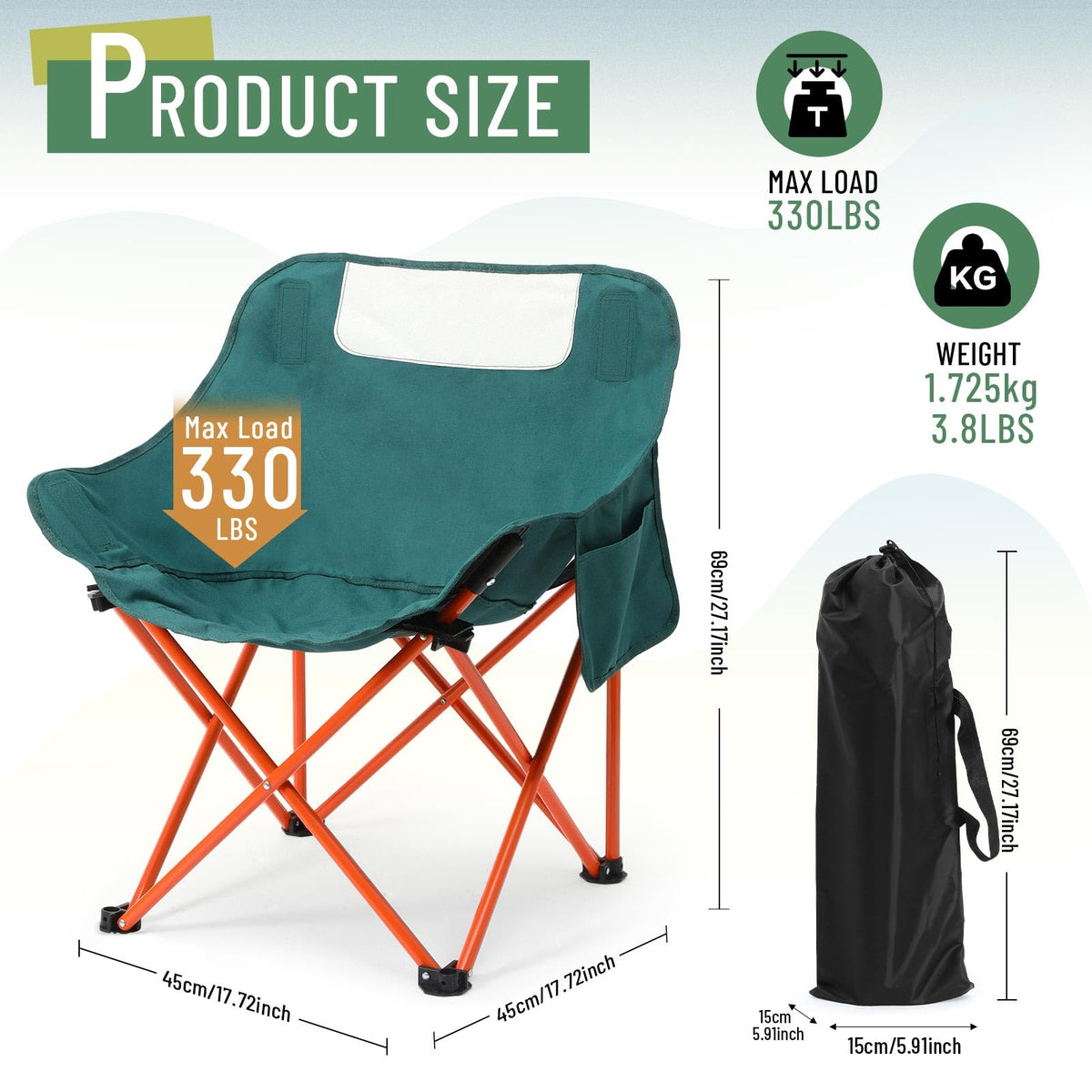 2 Pack Folding Camping Chairs C74199