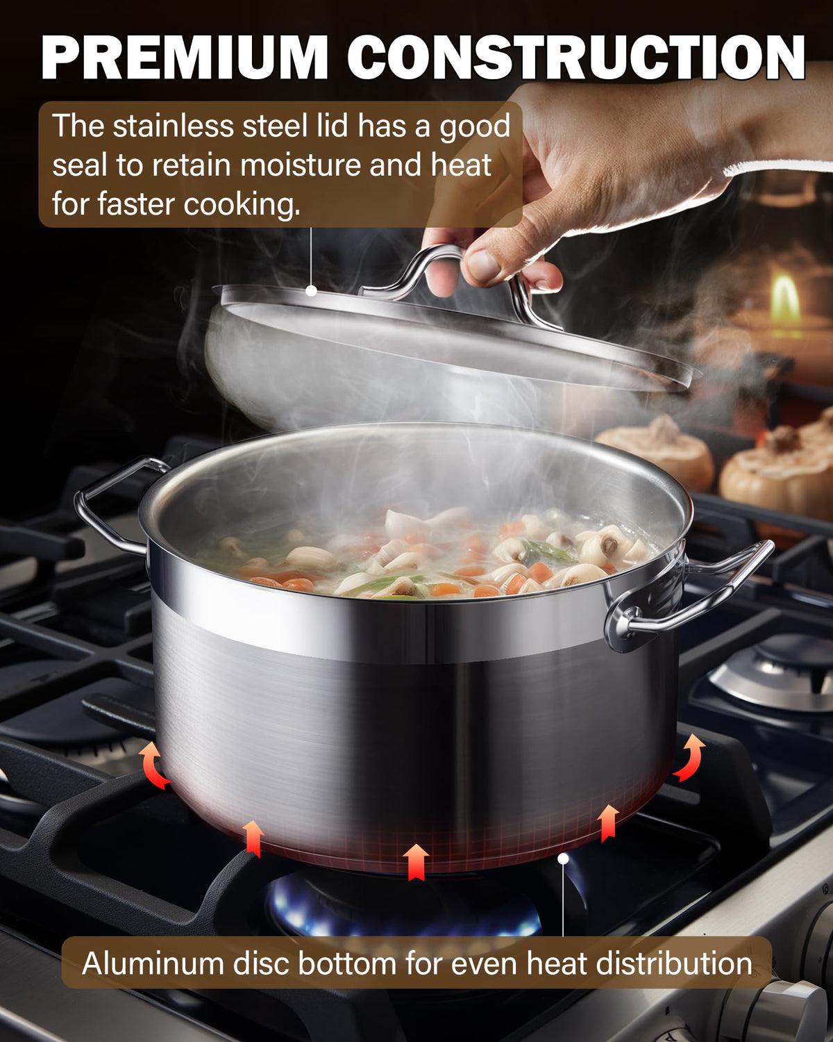 9 Quart Stainless Steel Stock Pot C84435