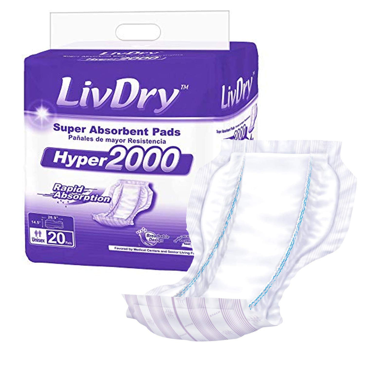 Adult 2XL Incontinence Underwear with Booster Pad Inserts A960059