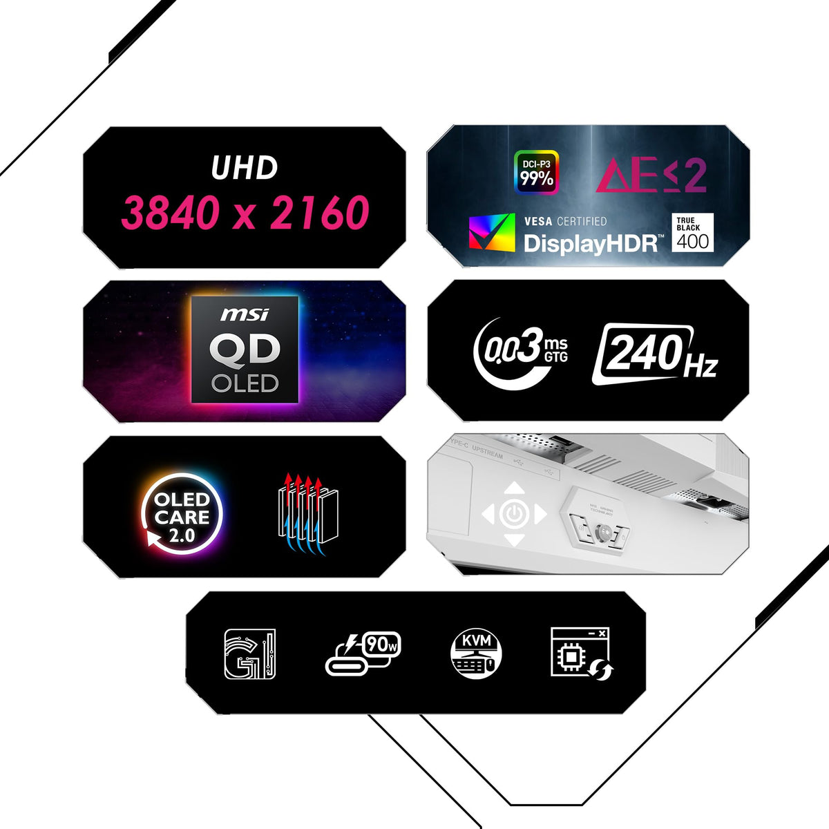 31.5 Inch 4K UHD 240Hz QD-OLED Gaming Monitor H306