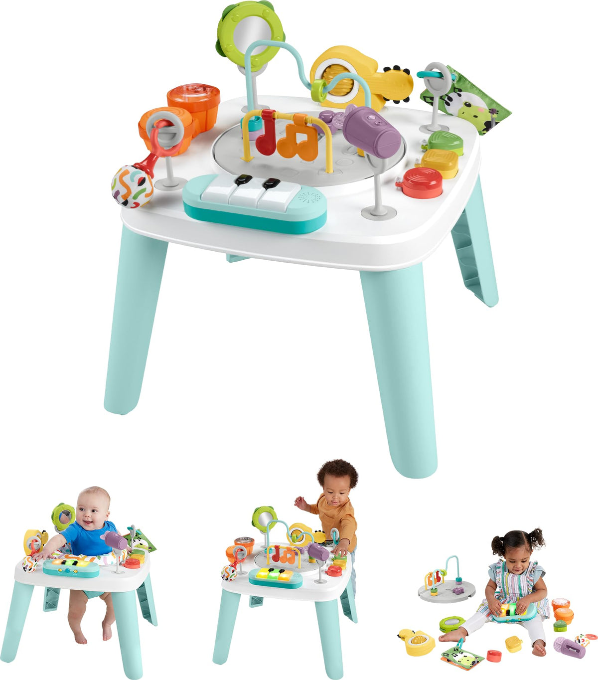 3-in-1 Activity Center & Play Table with Music Lights D9605