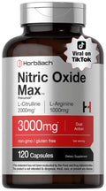 Nitric Oxide Supplement 3000mg 120 Capsules L8266