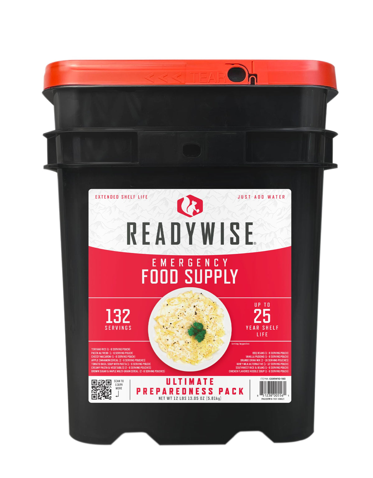 Emergency Food Supply Survival Bucket 132 Servings R529