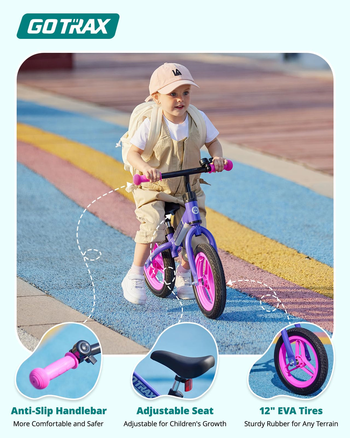 12" No-Pedal Toddler Balance Bike C47491