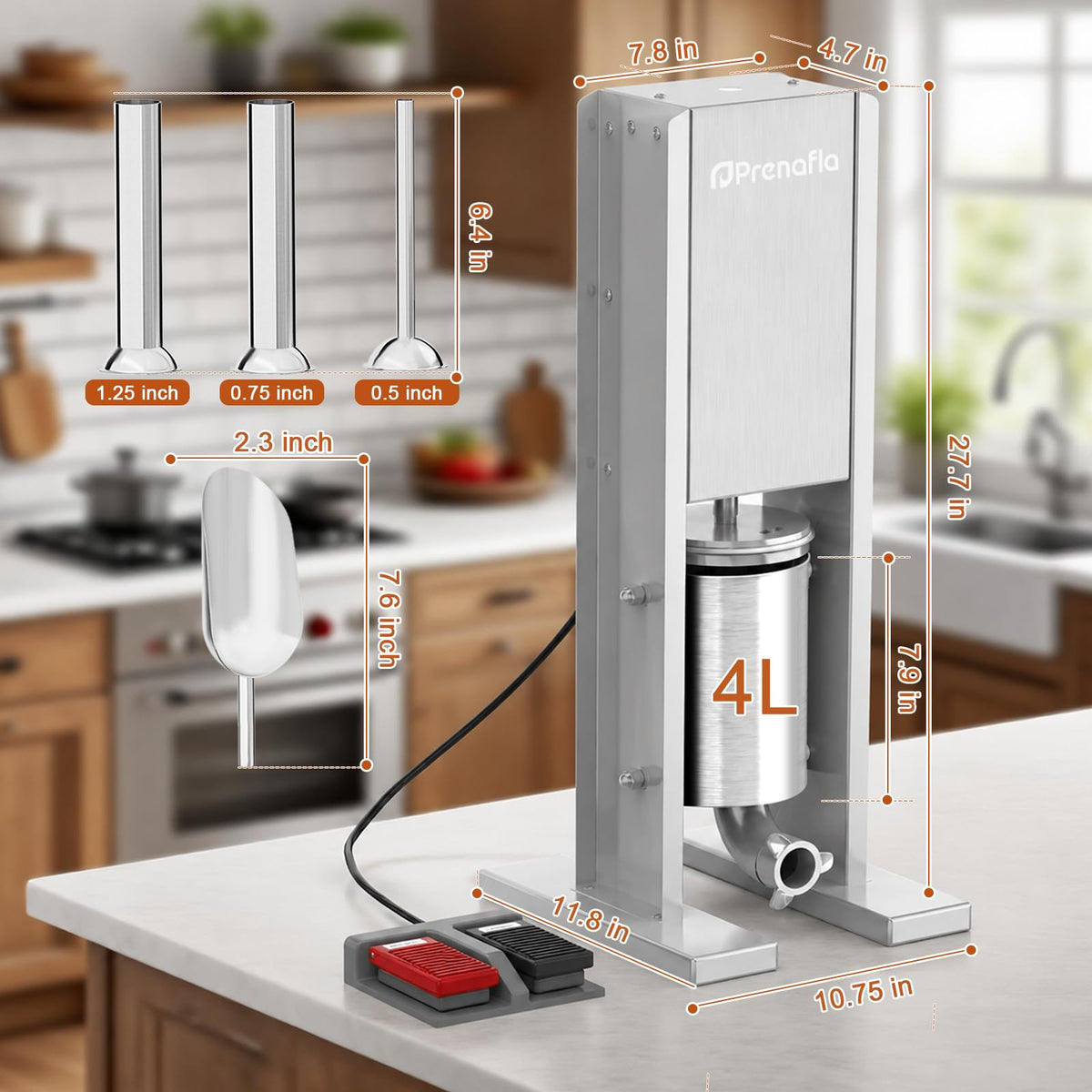 8 LB Vertical Electric Sausage Stuffer F796078