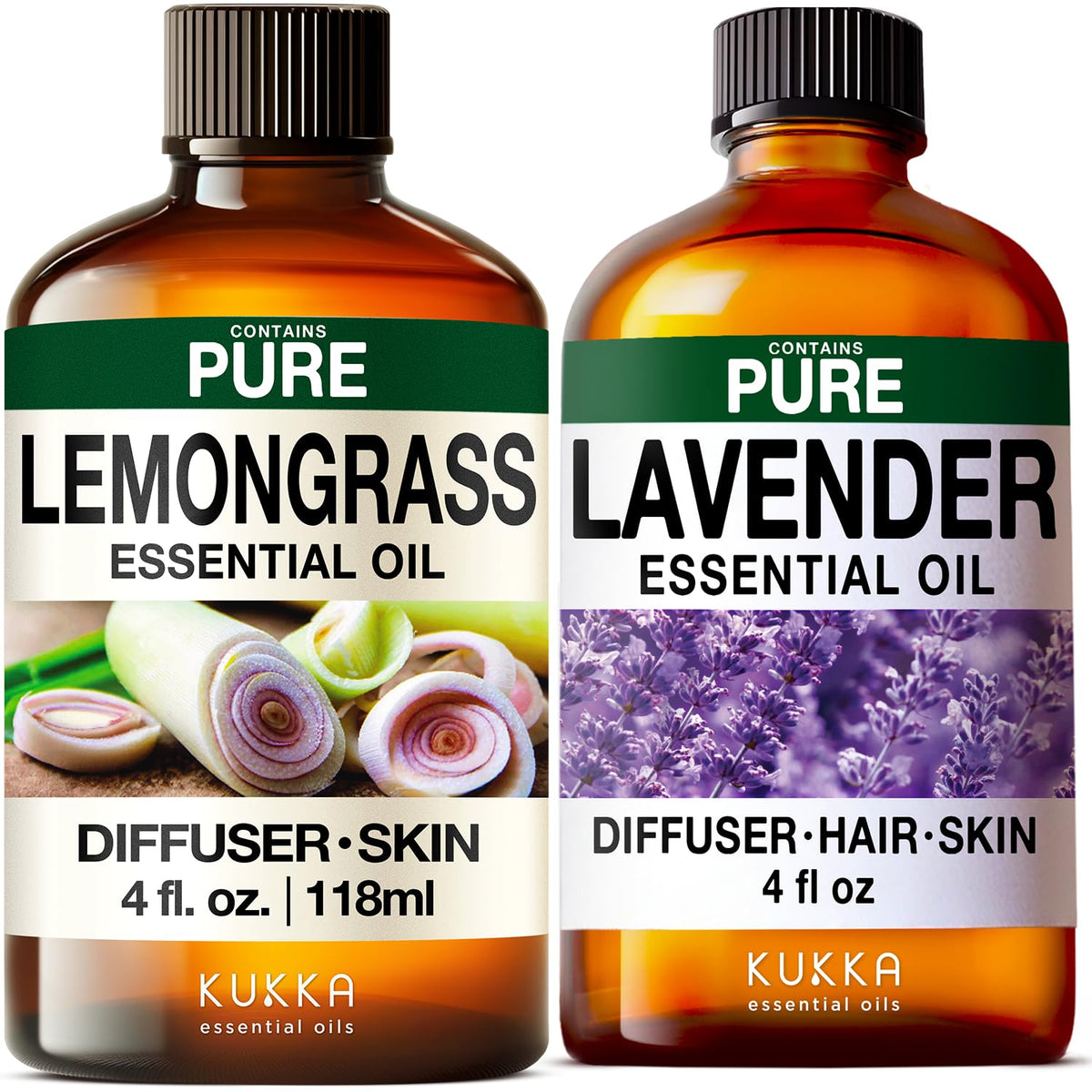 Lemongrass & Lavender Essential Oil Set 2x4 fl oz D86549