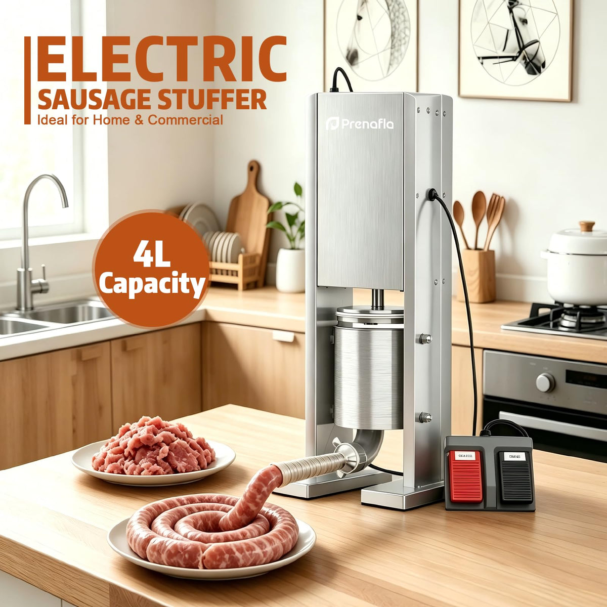 8 LB Vertical Electric Sausage Stuffer F796078
