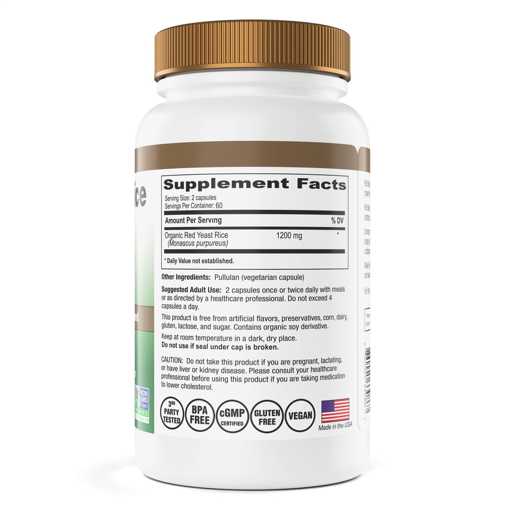 Red Yeast Rice 1200 mg 120 Capsules B5877