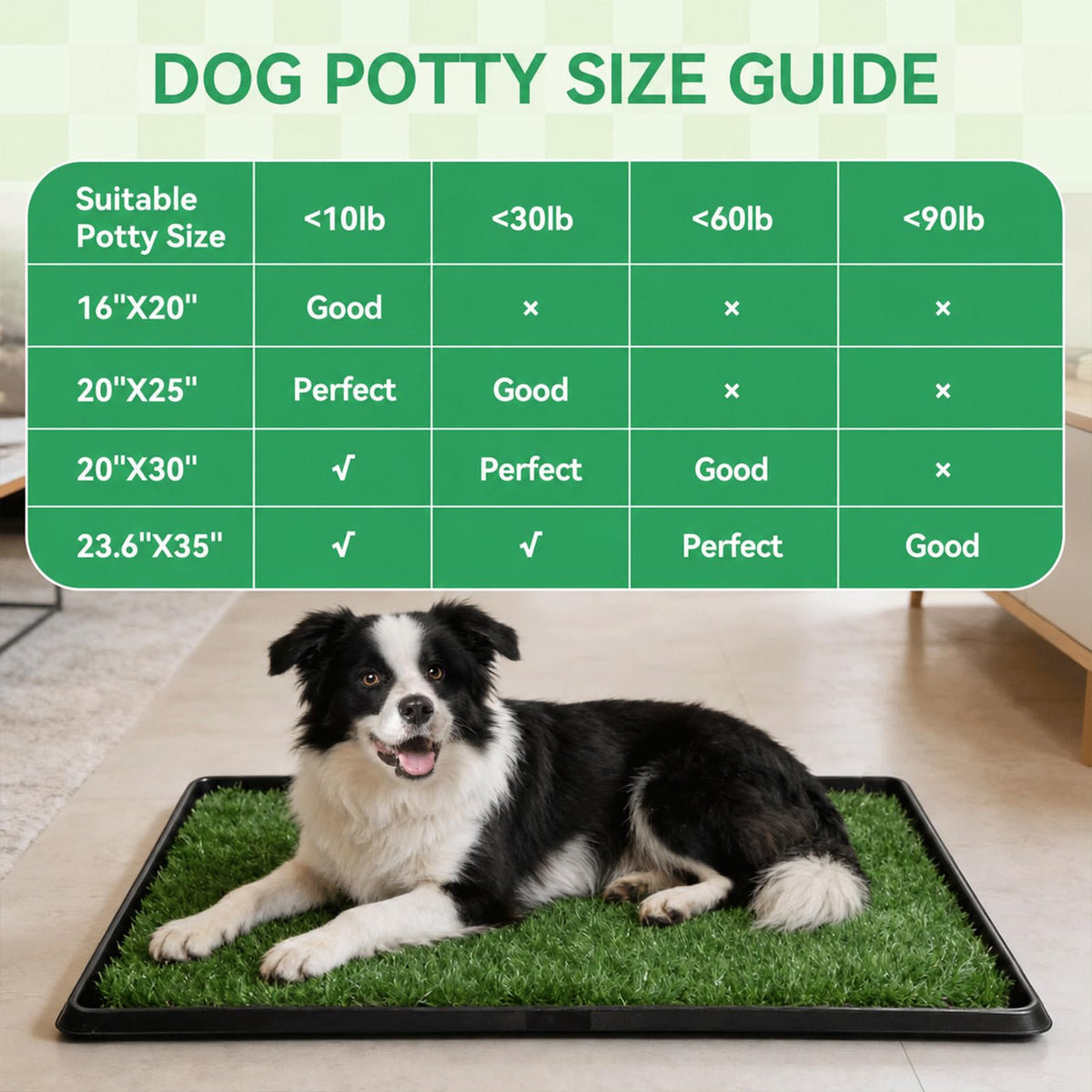 20x30 Inch Artificial Grass Dog Potty Pad with Tray N6228