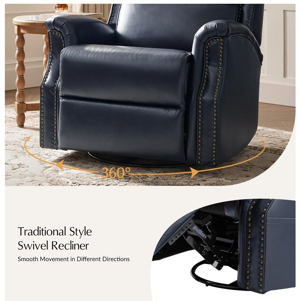 Navy Swivel Rocking Recliner H640854