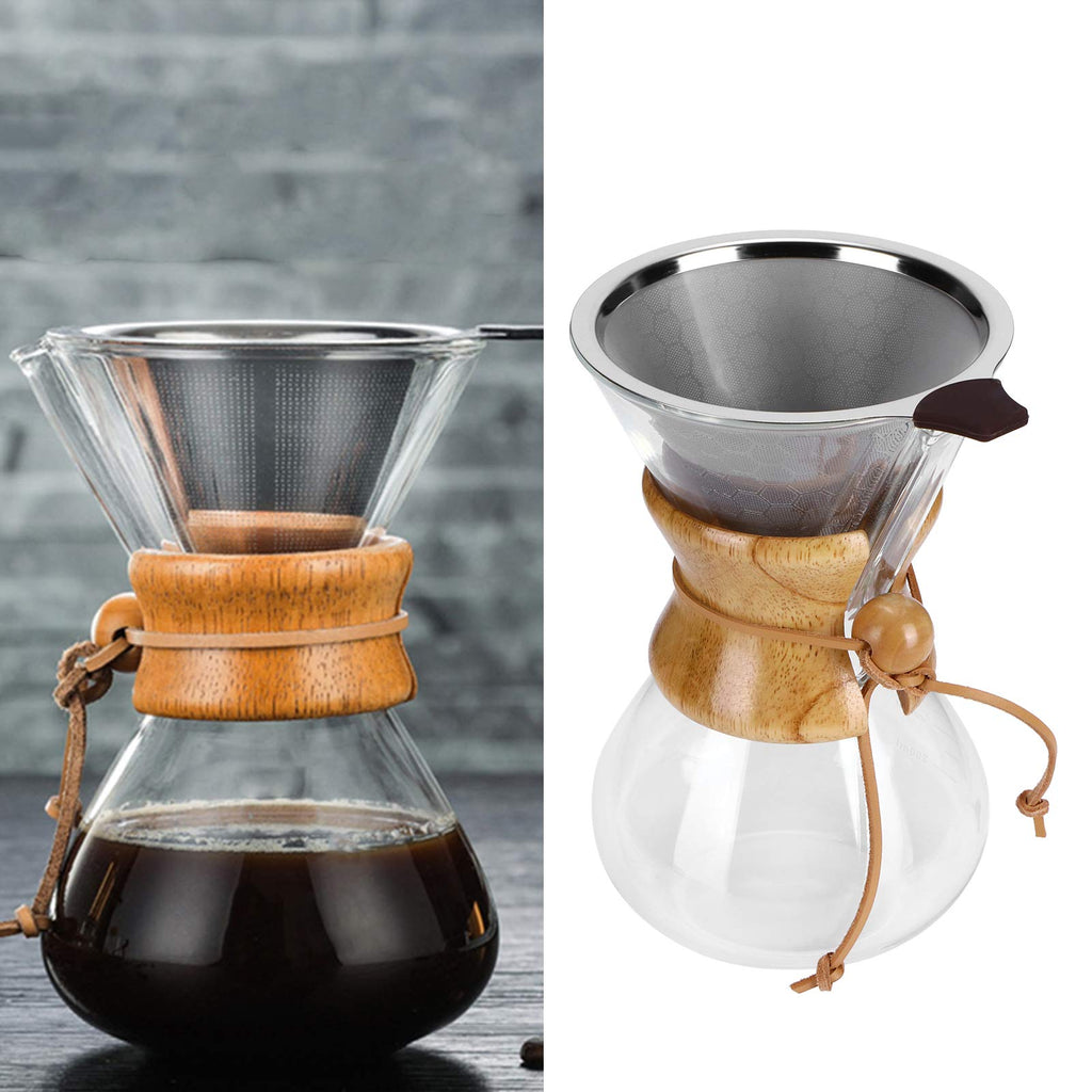 600ml High Temp Glass Coffee Drip Pot with Reusable Filter C759580