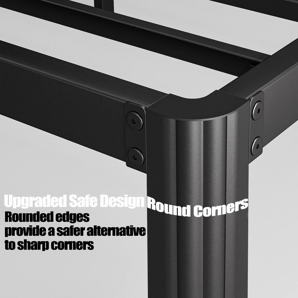 California King Heavy Duty Metal Platform Bed Frame with Round Corners U397