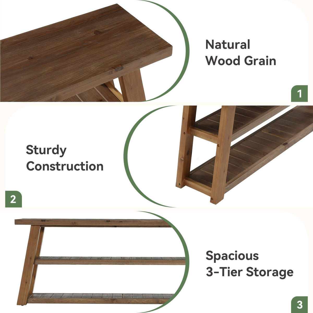 63" Solid Wood TV Stand R57687