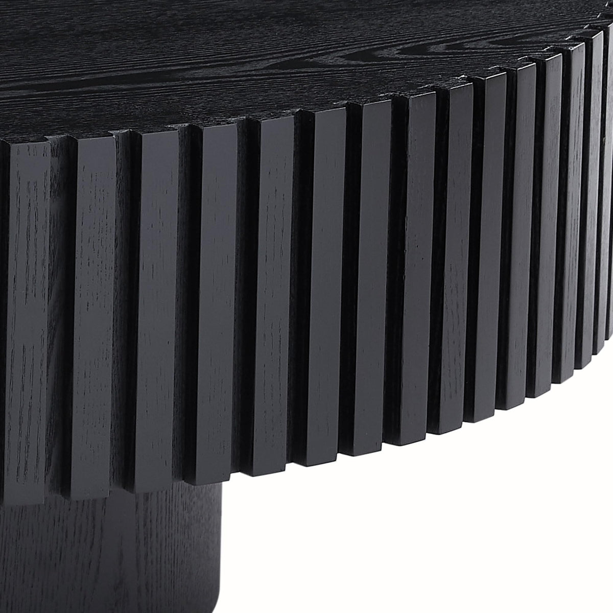 Black Round Coffee Table with Base V18256