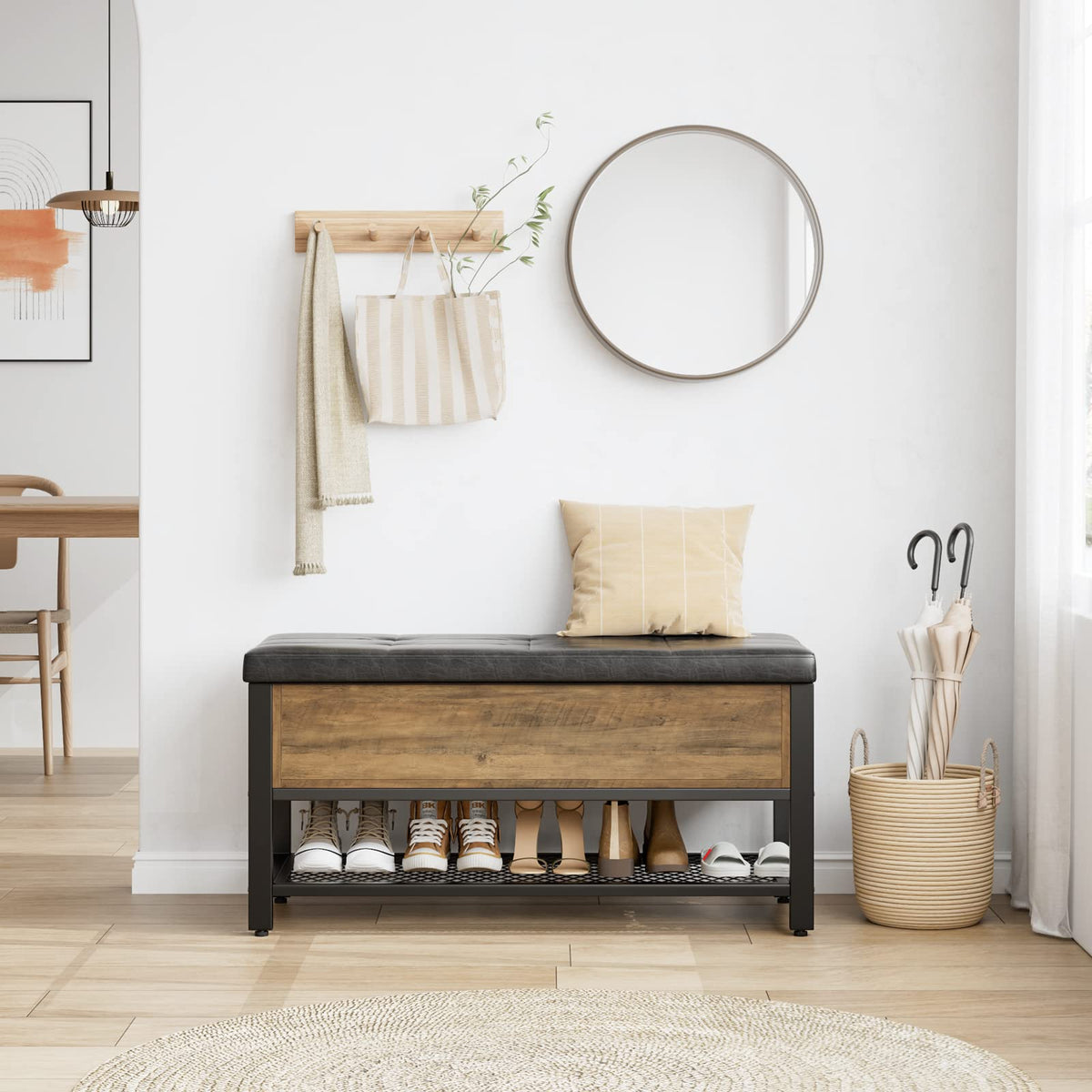 40" W Storage Bench with Cushion P9639