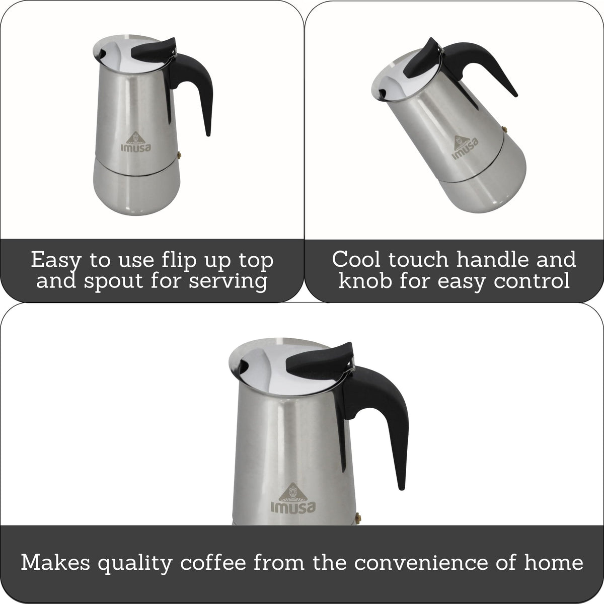 Stainless Steel Stovetop Espresso Coffeemaker 6-Cup J203332