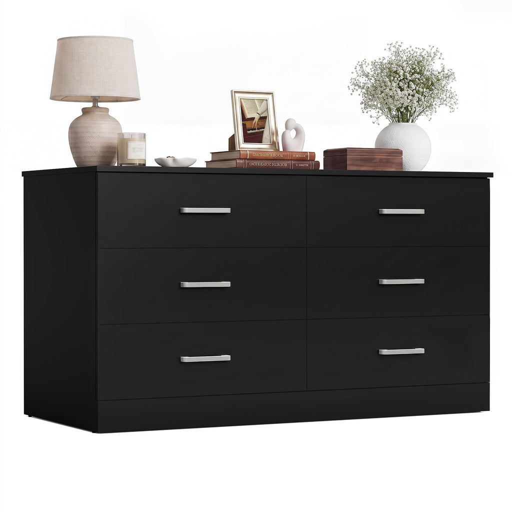 6 Drawer Dark Black Dresser E73483
