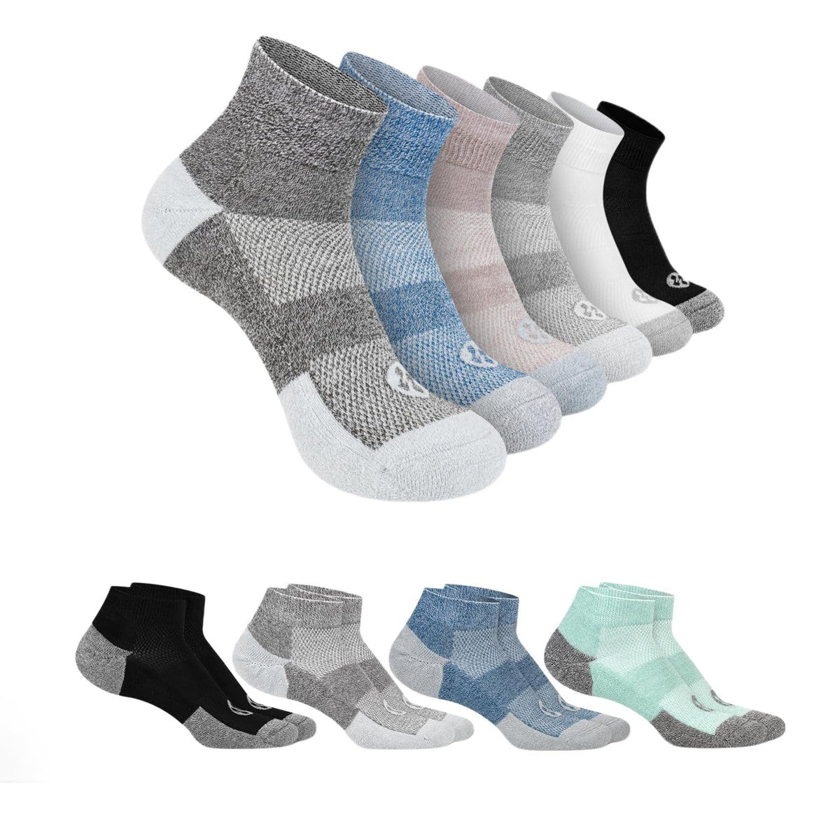 Diabetic Socks for Men, 10 Pairs Ankle & Low Cut Size 9-15 U3630