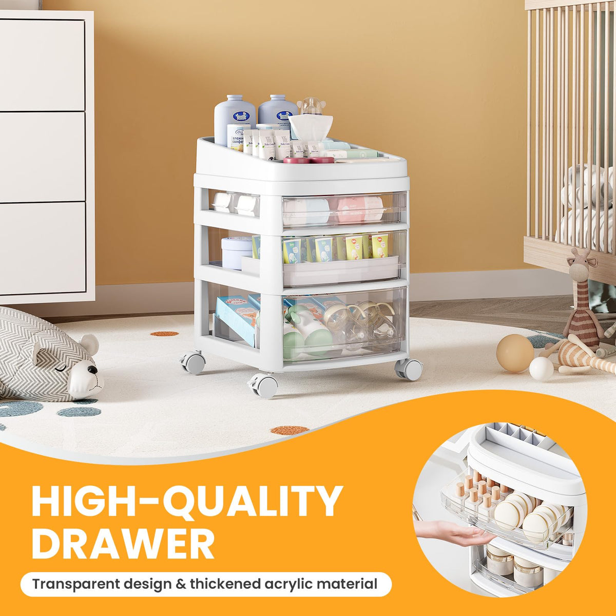 Rolling Cart with 3 Drawers P2567