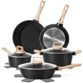Non Stick 12Pcs Black Granite Induction Cookware U772743