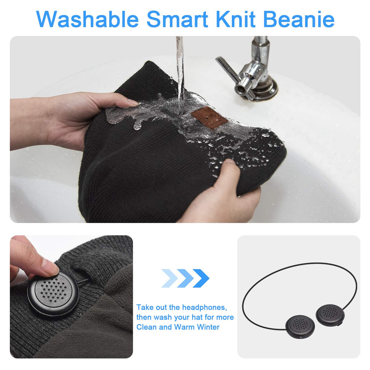 Bluetooth Knit Winter Cap with Microphone O5776