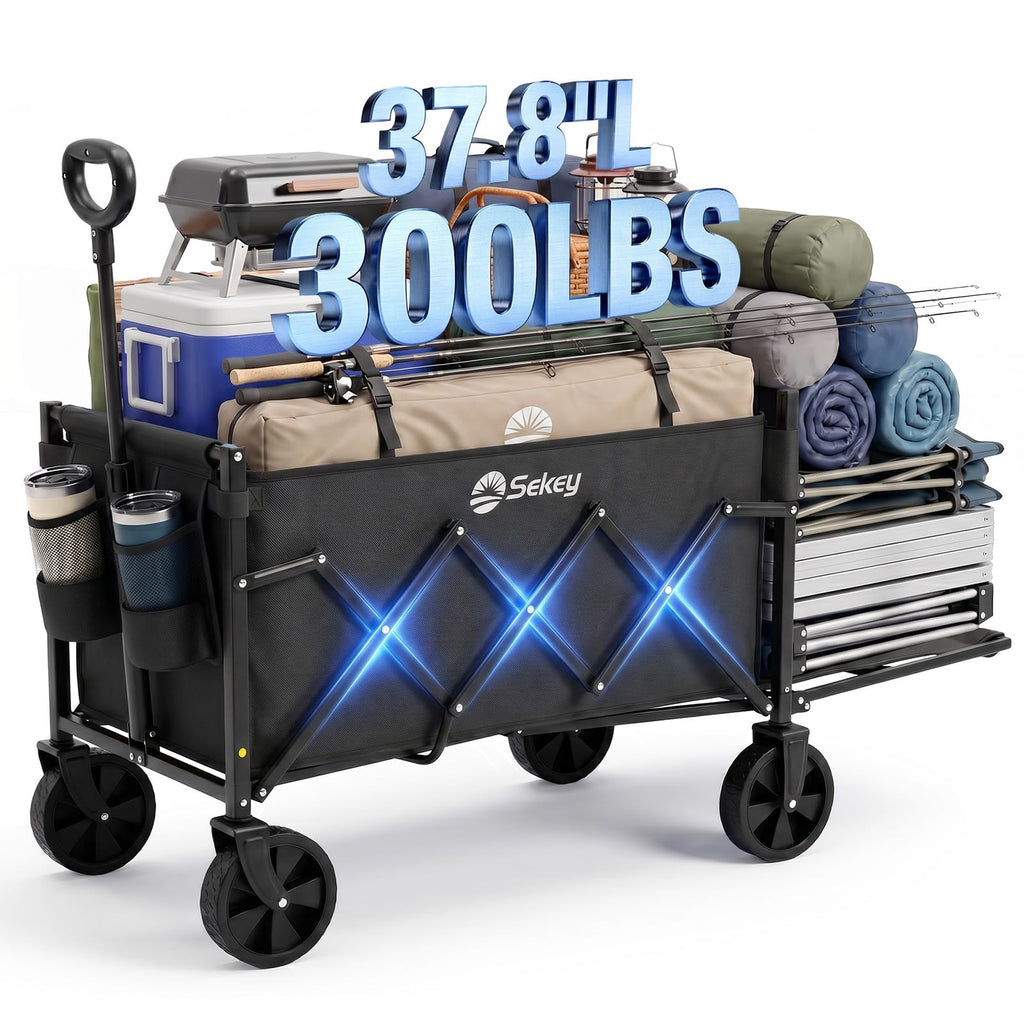 Collapsible Wagon with Tailgate, 300 lb Capacity G711318