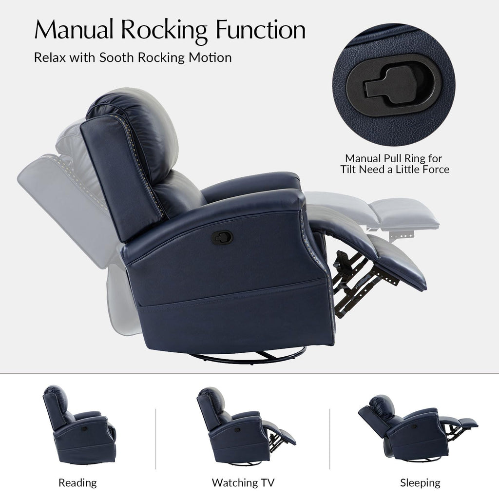 Navy Swivel Rocking Recliner H640854