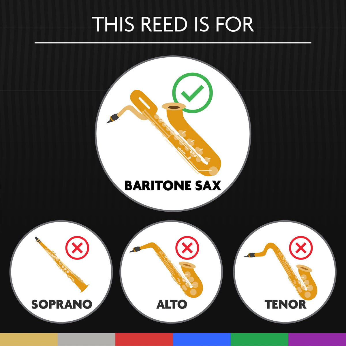 Baritone Saxophone Synthetic Reed F34771