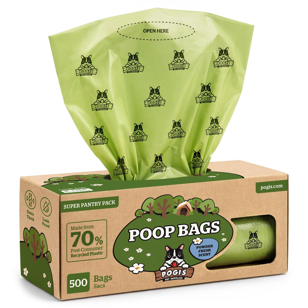 Large Dog Poop Bags, 500 Bags A47135