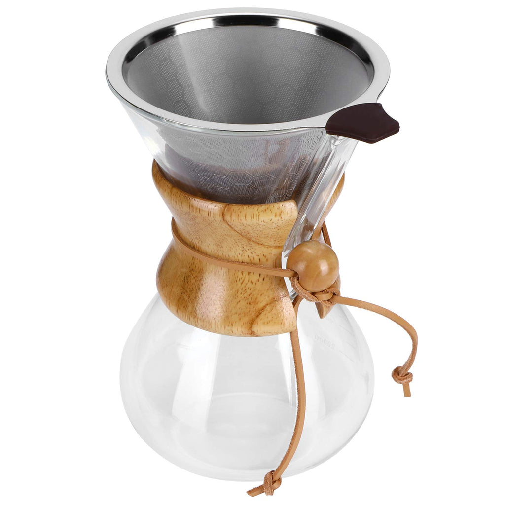 600ml High Temp Glass Coffee Drip Pot with Reusable Filter C759580