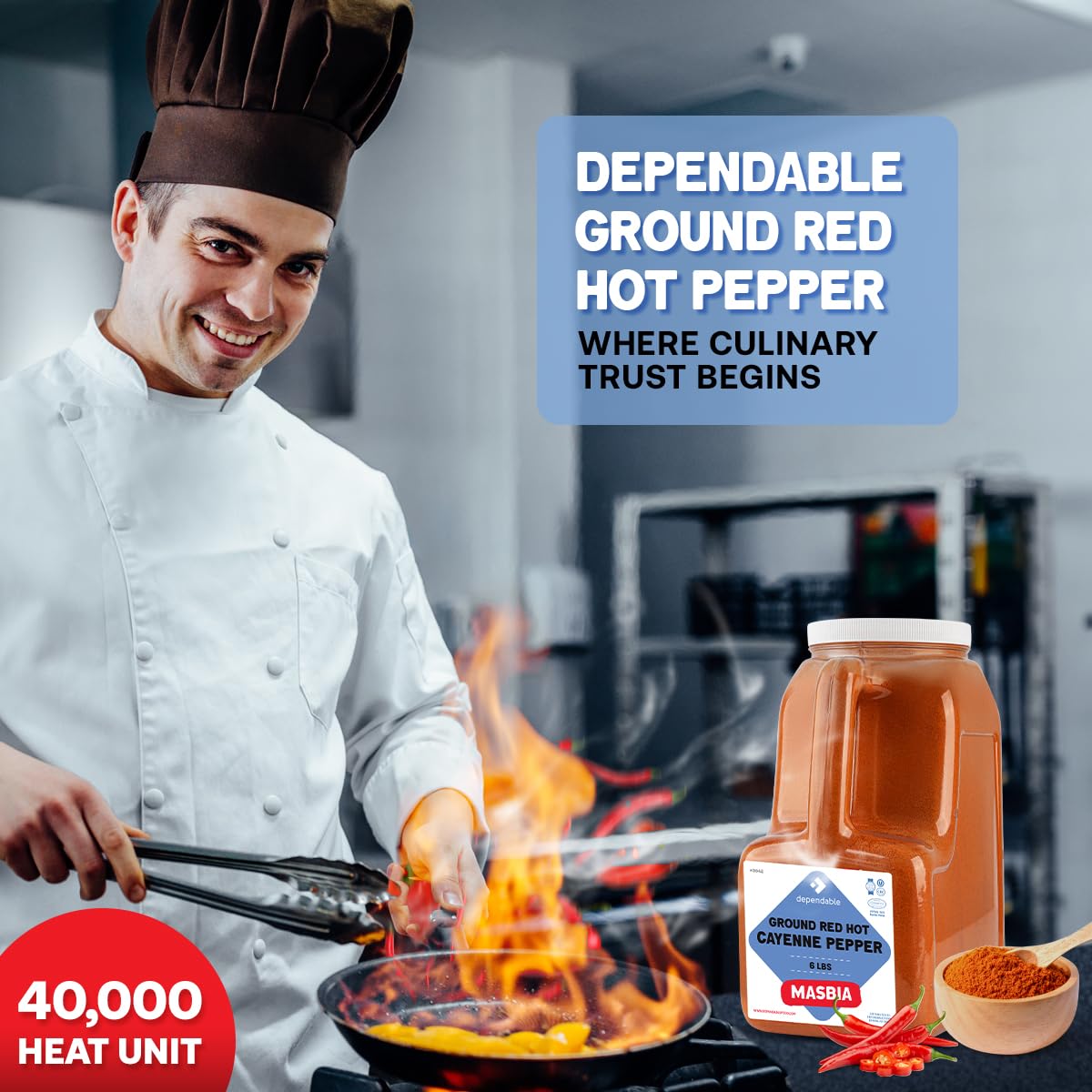 6 Lb Ground Red Pepper V15473